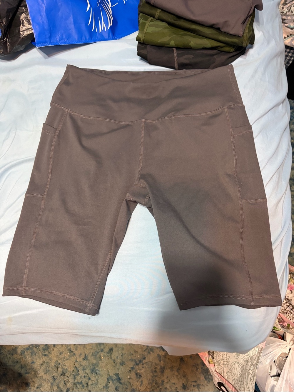High-Waist Gray Women's Active Bike Shorts